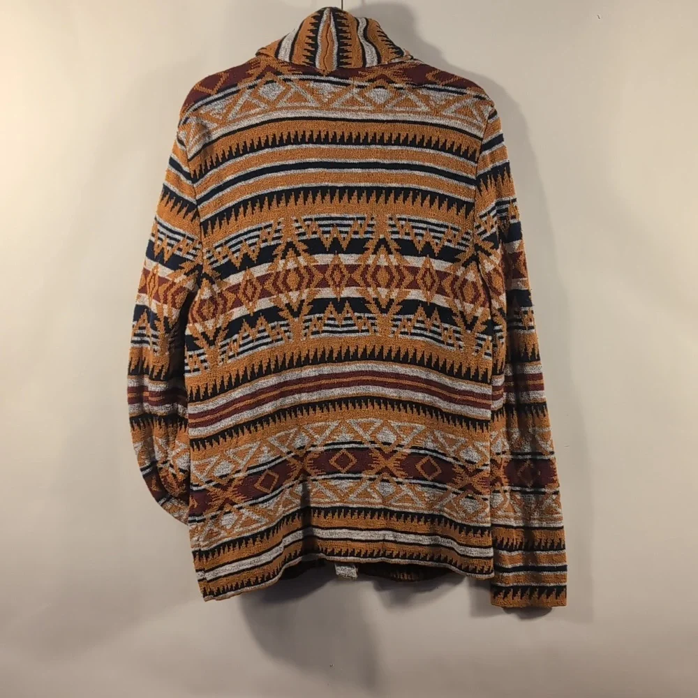 AMERICAN RAG Men's Cardigan Sweater Aztec Design SZ XLarge